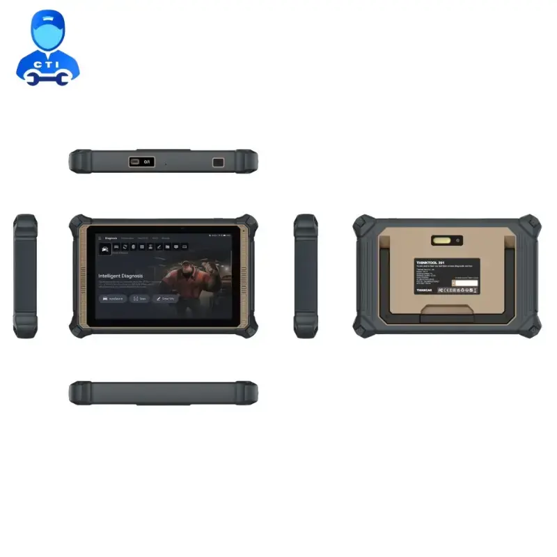 ThinkCar ThinkTool Expert 391 tablet front, back and side views with 13MP camera