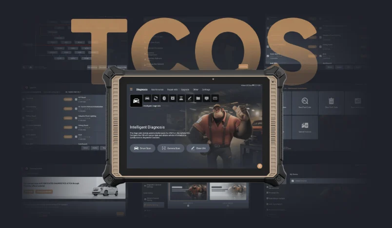 ThinkTool Expert 391 TCOS operating system interface on a 10-inch tablet