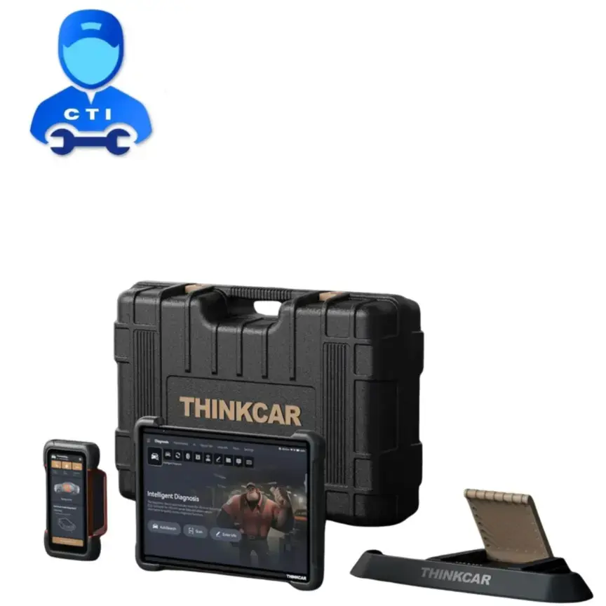 ThinkCar ThinkTool Expert 399 tablet front, back and side views with 13MP camera
