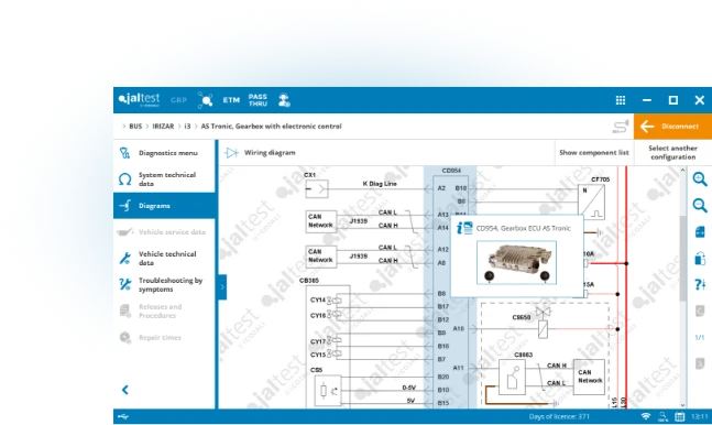 Jaltest CV — Wiring diagrams