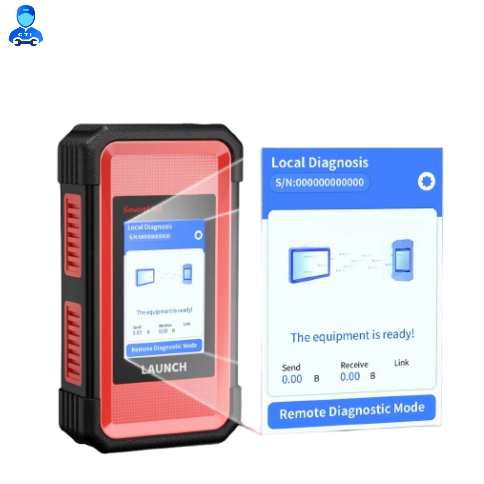 Launch SmartLink C V2.0 VCI showing Local Diagnosis remote-ready screen